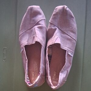 TOMS Lavender Canvas Slip-Ons